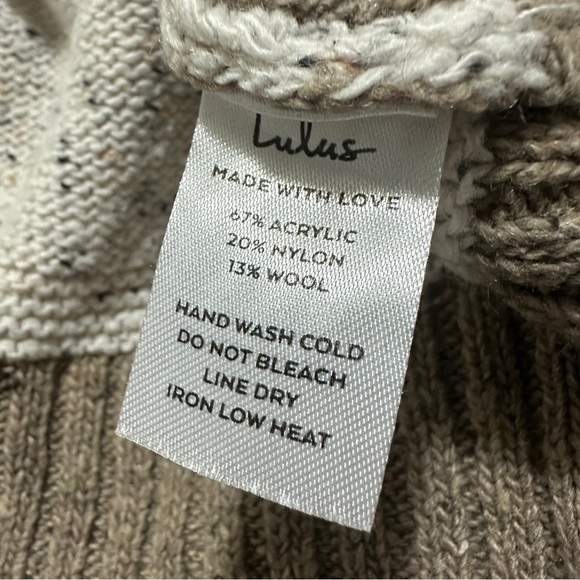 Lulus Women’s Sweater Small Brown Gray Multi Striped Balloon Sleeve Pullover - Picture 10 of 13